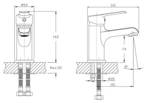 Купить Смеситель Rush Victoria для раковины VI7135-11 по низкой цене
