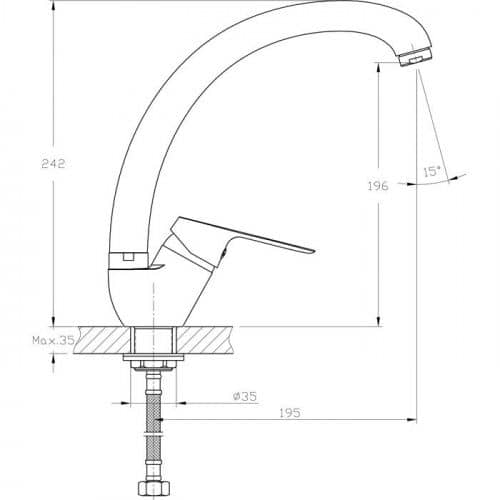 Купить Смеситель Rush Yell для раковины и кухни YE5735-22-26 по низкой цене