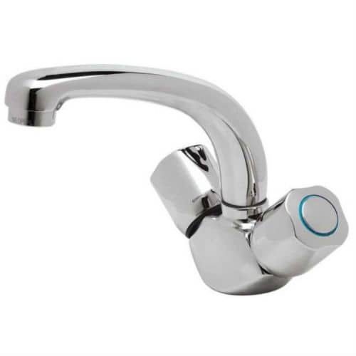 Купить Смеситель Vidima Искар для умывальника, металлизированные маховики хром по низкой цене