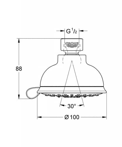 Купить Душ Grohe New Tempesta Rustic 27610001 верхний по низкой цене