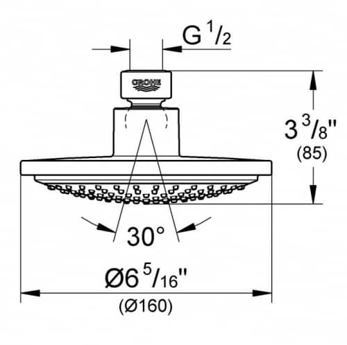 Купить Душ Grohe Euphoria Cosmoolitan 28233000 верхний по низкой цене