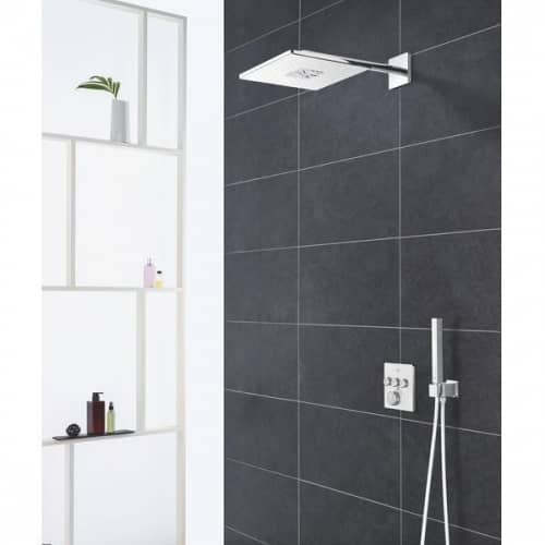 Купить Душ Grohe Rainshower 310 SmartActive Cube 26479LS0 верхний с душевым кронштейном по низкой цене