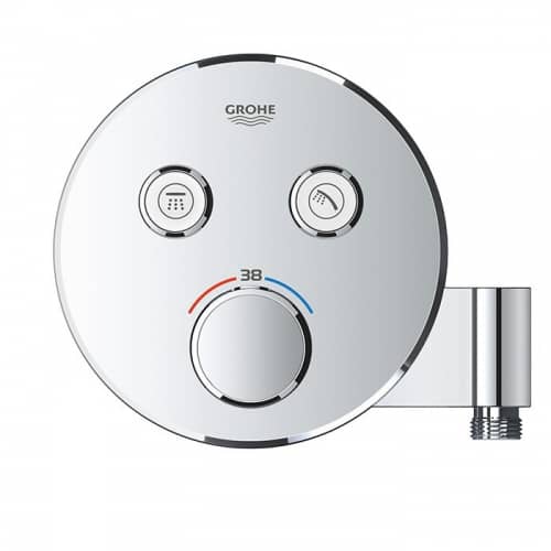 Купить Термостат Grohe Grohtherm SmartControl внешняя часть 29120000 со встроенным держателем ручного душа по низкой цене