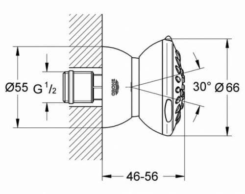 Купить Душ Grohe Movario 28517000 боковой по низкой цене