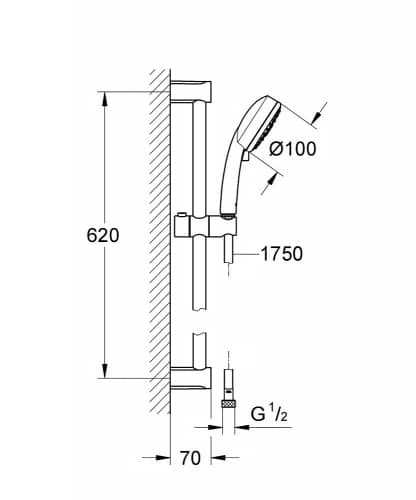 Душевой гарнитур Grohe New Tempesta Cosmopolitan 100 27580002