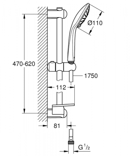 Душевой гарнитур Grohe Euphoria 27231001