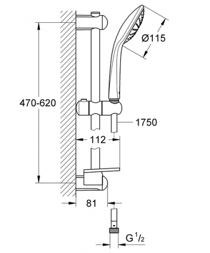 Душевой гарнитур Grohe Euphoria Mono 27266001