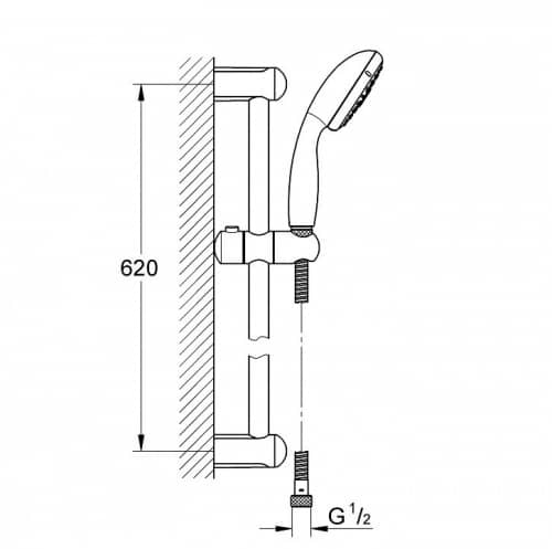 Душевой гарнитур Grohe New Tempesta 27794000