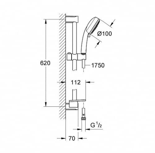 Душевой гарнитур Grohe New Tempesta Cosmopolitan 27929001