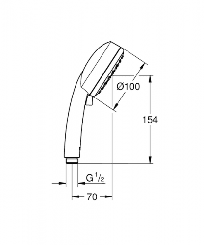 Купить Душ Grohe New Tempesta Cosmopolitan 100 2757120E ручной по низкой цене
