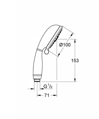 Купить Душ Grohe New Tempesta Rustic 100 26085001 ручной по низкой цене