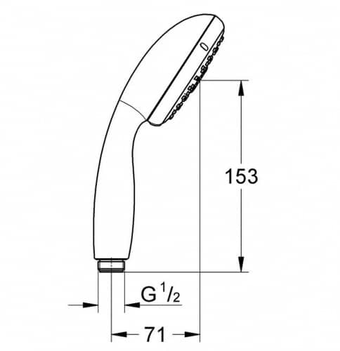 Купить Душ Grohe New Tempesta 100 28419002 ручной по низкой цене