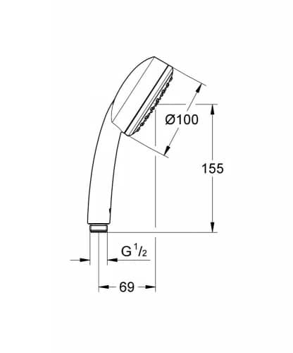 Купить Душ Grohe New Tempesta Cosmopolitan 100 26082002 ручной по низкой цене