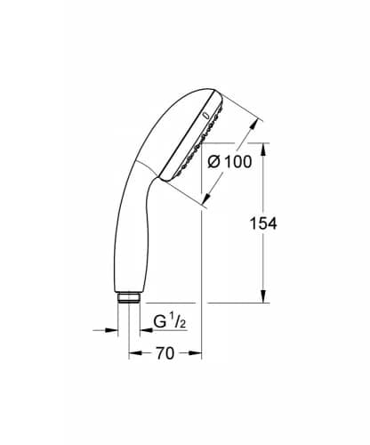 Купить Душ Grohe New Tempesta 100 27852001 ручной по низкой цене