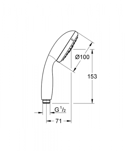 Купить Душ Grohe New Tempesta 100 28261002 ручной по низкой цене