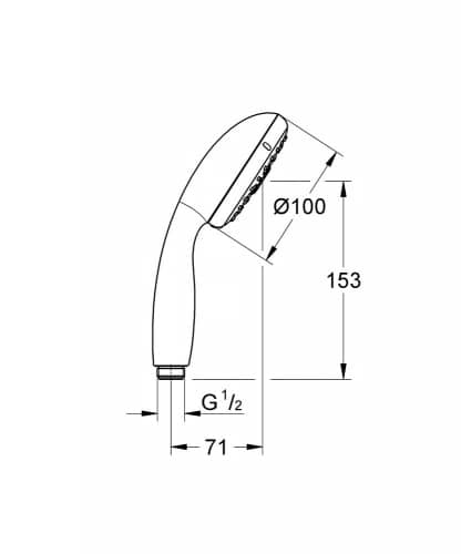 Купить Душ Grohe New Tempesta 100 28578002 ручной по низкой цене