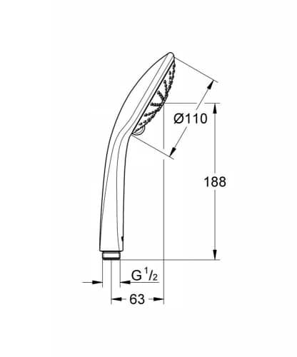 Купить Душ Grohe Euphoria 27221000 ручной по низкой цене