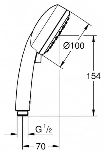 Купить Душ Grohe New Tempesta Cosmopolitan 2757110E ручной по низкой цене