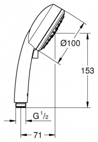 Купить Душ Grohe New Tempesta Cosmopolitan 27572001 ручной по низкой цене