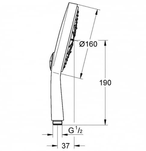 Купить Душ Grohe Power&Soul Cosmopolitan 27668000 ручной по низкой цене