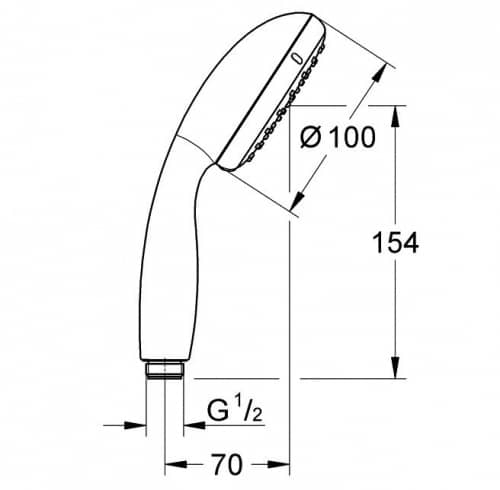 Купить Душ Grohe New Tempesta 27923000 ручной по низкой цене