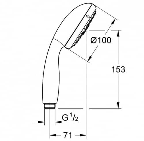 Купить Душ Grohe New Tempesta 28578001 ручной по низкой цене