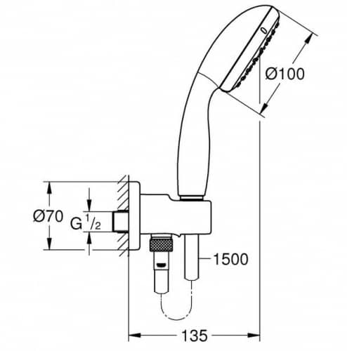 Душевой гарнитур Grohe New Tempesta 26406001