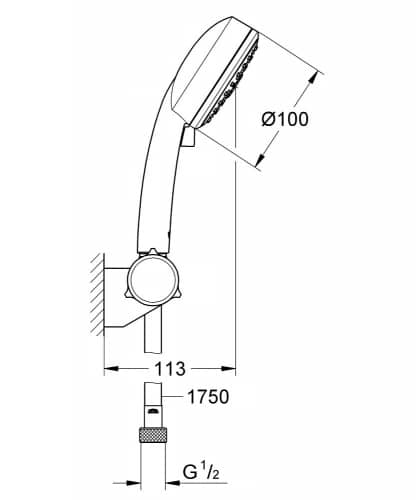 Душевой гарнитур Grohe New Tempesta Cosmopolitan 27584002