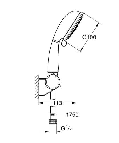 Купить Гарнитур Grohe New Tempesta Rustic 27805001 душевой по низкой цене