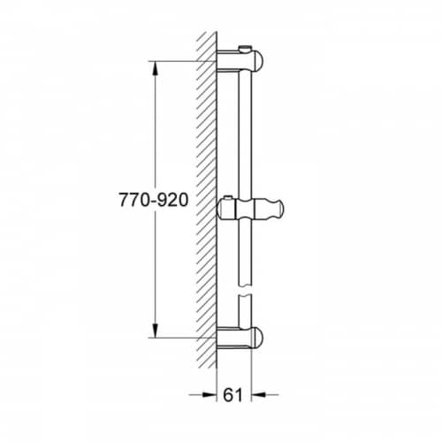 Купить Штанга Grohe Euphoria 27500000 душевая 900 мм по низкой цене