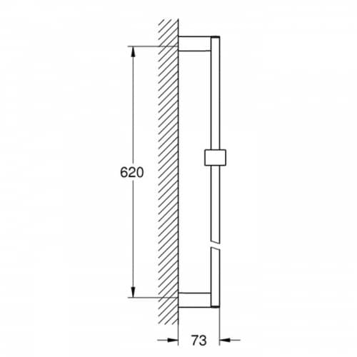 Купить Штанга Grohe Euphoria Cube 27892000 душевая 600 мм по низкой цене