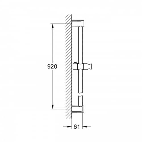 Купить Штанга Grohe New Tempesta Cosmopolitan 27522000 душевая 900 мм по низкой цене