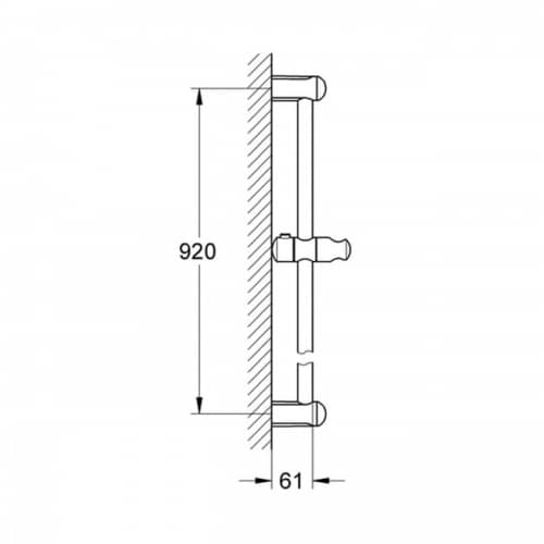 Купить Штанга Grohe Tempesta Classic 27524000 душевая 900 мм по низкой цене