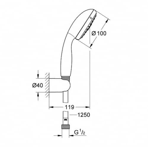 Душевой гарнитур Grohe New Tempesta 27799000