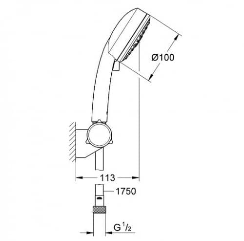 Душевой гарнитур Grohe New Tempesta Cosmopolitan 27584001