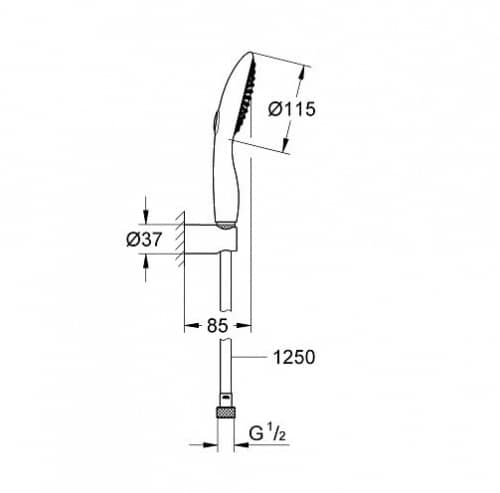 Душевой гарнитур Grohe Power&Soul 27839000