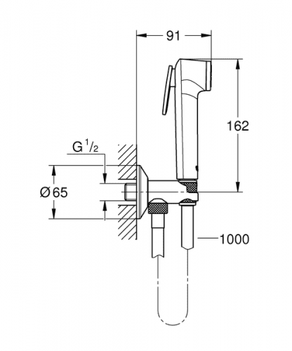 Купить Комплект Grohe Tempesta-F Trigger Spray 26358000 для гигиенического душа по низкой цене