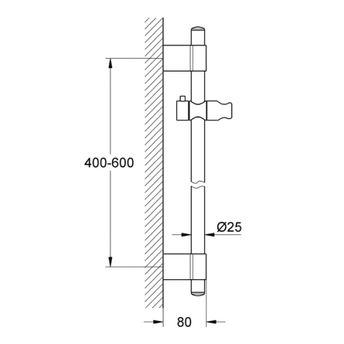 Купить Штанга Grohe Power&Soul 27784000 душевая 600 мм по низкой цене
