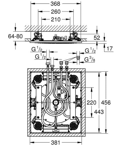 Купить Душ Grohe Rainshower F 27939001 верхний по низкой цене