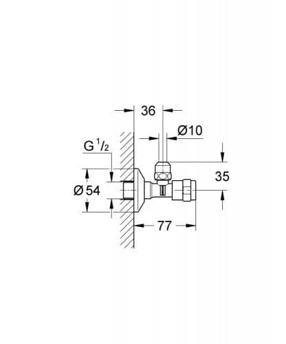 Купить Вентиль Grohe угловой 41263000 по низкой цене