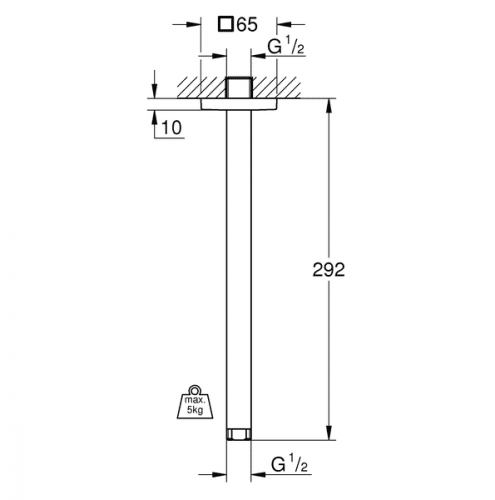 Купить Кронштейн Grohe Rainshower 27484000 душевой по низкой цене