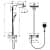 Душевая система Hansgrohe Raindance Select E 300 Showerpipe 27126400 с термостатом Душевой гарнитур Hansgrohe Raindance Select E 300 Showerpipe 27126400 с термостатом