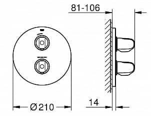 Купить Термостат Grohe Grohtherm 1000 New внешняя часть 19984000 по низкой цене
