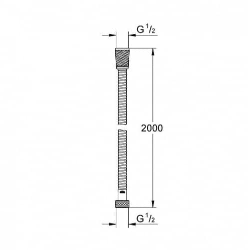 Купить Шланг Grohe Rotaflex 28413000 душевой 200 см по низкой цене