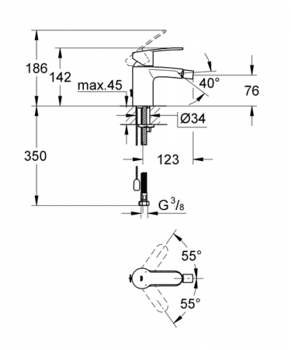 Купить Смеситель Grohe Eurostyle Cosmopolitan 33566002 для биде по низкой цене