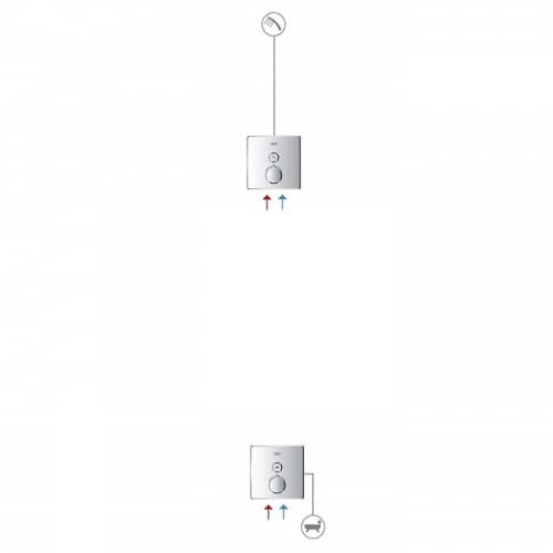 Купить Термостат Grohe Grohtherm SmartControl внешняя часть 29123000 по низкой цене
