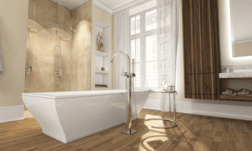 Купить Смеситель Grohe Grandera 23318000 на борт ванны напольный по низкой цене