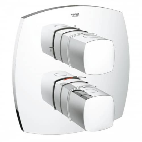 Купить Термостат Grohe Grandera внешняя часть 19948000 с переключателем по низкой цене