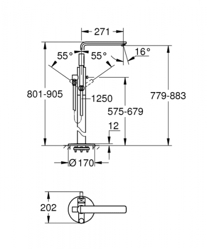 Купить Смеситель Grohe Lineare New 23792001 для ванны по низкой цене