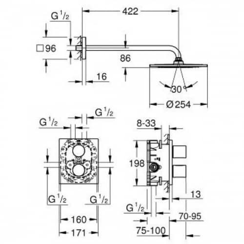 Душевой гарнитур Grohe Grohtherm 3000 Cosmopolitan 26261000